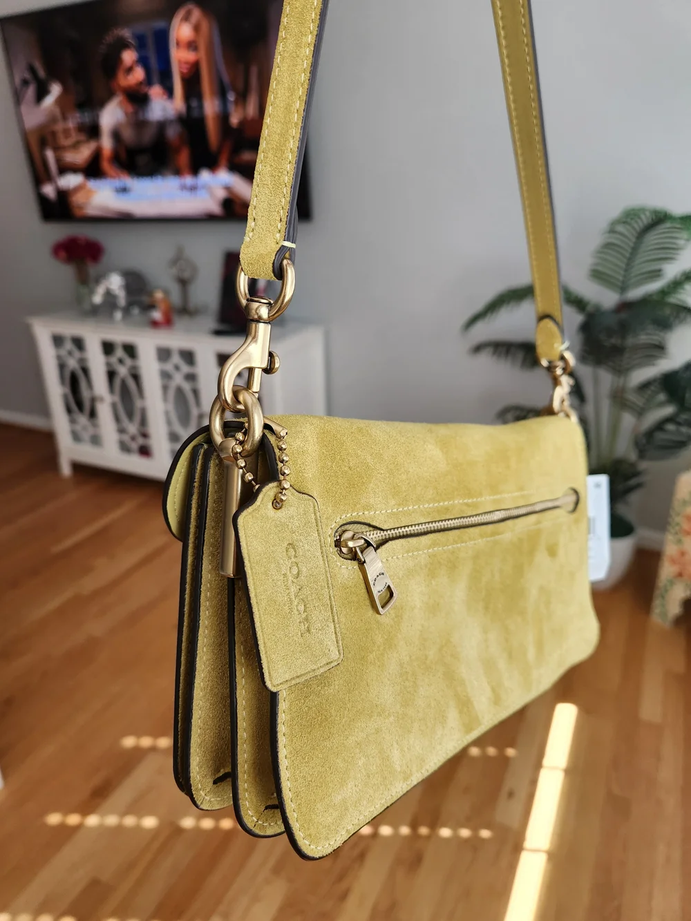 COACH SOFT TABBY 26 rare Color light Citron Shoulder Bag NO CROSSBODY STRAP